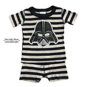 Hanna Andersson Sz 80 (18-24m) Star Wars Darth Vader Short Pajamas